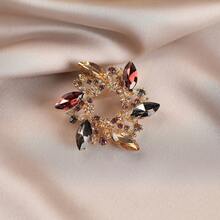 1pc Shiny Bohemian Zinc Alloy Flower & Animal Brooch, Suitable For Women To Wear Casually In Spring, Summer, Autumn And Winter - Multicolor - View 5