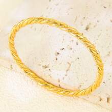 21k Gold Plated Asymmetrical Bracelet, Luxury Arabic Style Charm Bracelet For Women, Elegant Jewelry For Saudi, Dubai Bride Wedding Party