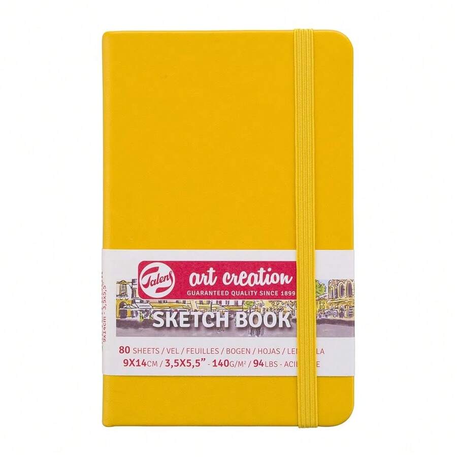Royal Talens T9314-111M 441769 Sketchbook Drawing Notebook 3.5 X 5.5 Inches (9 X 14 Cm), Golden Yellow,9*14cm,Goldenyellow - 金黃色 - 查看 1