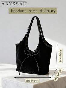 Vintage Matte Tote Bag Women Large Capacity Casual Bucket Bag Fashion Single Shoulder Handbag Retro Frosted Large Capacity Tote Bag Women's Casual Bucket Bag Chic Top-Handle Handbag Y2K Vintage Matte Finish Tote Bag Large Capacity Women Casual Bucket Bag Shoulder Handbag  Thanksgiving Accessory  Christmas Market Bag [US Local Warehouse] - 彩色 - 查看 5