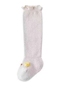 2 Pairs Of Fleece And Thickened Baby Socks. The Fabric Is Fine And Not Irritating To The Skin. The Classic Jacquard Weaving Not Only Makes The Socks More Textured But Also Firmly Locks In Warmth, Keeping The Baby's Little Feet Warm Even In Cold Waves. It Goes Well With All Kinds Of Outfits For Babies, Adding More Cute Details To The Winter Looks Of The Adorable Kids. It Is Suitable For Both Learning To Walk At Home And Taking A Stroll Outside - Multicolor - View 7