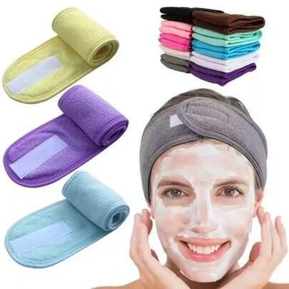 Adjustable Non-Slip Headband - Women's Professional Makeup & Beauty Accessories, Includes Solid Color Wide Headband And Multi-Functional Headband Set, Suitable For SPA Care/Face Washing & Skincare/Makeup/Bathing Yoga And Other Scenarios, Also Suitable For Autumn Home Decor/Back To School Season