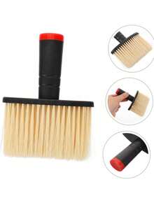 2pcs Soft Barber Neck Duster Brush, Professional Hair Cleaning Brush For Haircut Salon & Home Use, Hairdressing Supplies To Remove Loose Hair From Neckline And Ears - Multicolor - View 2