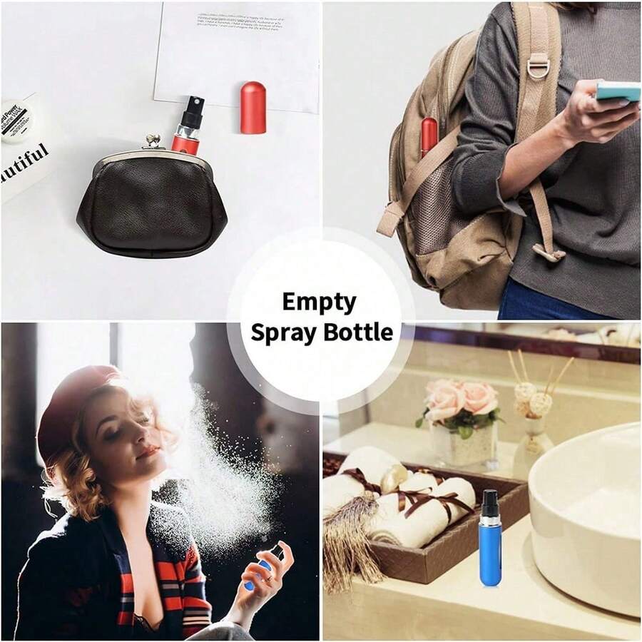 Portable 5ml Mini Perfume Atomizer Bottles, Refillable Perfume Spray Bottle, Scent Pump Case, Empty Perfume Bottles For Travel And Outgoing - Bạc - Xem 1