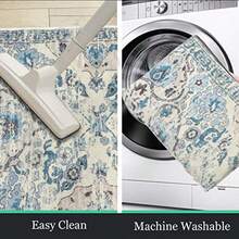 2'x8' Washable Vintage Distressed Hallway Runner Rug For Entryway Laundry Room Kitchen Bathroom Non-Slip Boho Style Floor Carpet Runner With Timeless Aesthetic And Easy Maintenance - 2x8 - View 4