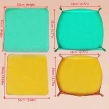 1pc Foldable Plant Planting Mat, Flower Swap Pot Planting Mat, Suitable For Indoor Potted Plants And Succulents, Waterproof Reinforced PE Mat, Easy To Clean, Large Size Foldable Potted Plant Mat, Applicable For Garden, Horticulture, Balcony Soil Swap Mat