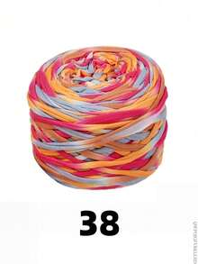 1 Gói Sợi Áo Phông Ombre, Cỡ Lớn 300g/Gói - Rộng 2cm, Sợi Dệt Kim, Mềm Mại, Đa Năng, Thích Hợp Cho Thủ Công DIY, Có Thể Dùng Để Móc Và Dệt Túi, Gối, Búp Bê, Chăn Đựng Đồ, Dép Đi Trong Nhà, Các Dự Án Móc Len, Nhiều Màu Sắc Có Sẵn, Sợi Nhiều Màu, Sợi Polyester, Sợi Acrylic, Sợi Móc Len, Sợi Thủ Công, Cuộn Sợi Sống Động, Vật Liệu Thủ Công Đa Năng, Phụ Kiện Và Vật Tư Dệt - Nhiều màu - Xem 27
