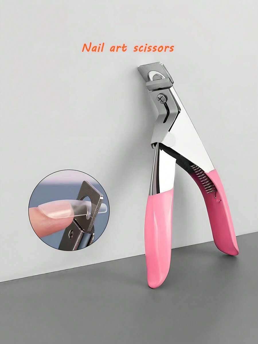 1pc Nail Straight Cut French U-Shaped Nail Clip Anti Splash Nail Salon Specific Phototherapy Nail Extension Shaping Nail Clipper, Multifunctional Nail Tool, Portable Nail Trimmer - Multicolor - View 1