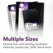 Soft White Sketchbook With Black Hardcover Binding 65lb 100g Paper 110 Sheets 5.5 X 8.5 Inches - 1 - 查看 5