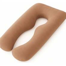 Pregnancy Body Pillow, 200 Thread Count Micropercal, 120x60cm, Ergonomic, Soft, For Bed - Hazelnut - View 3
