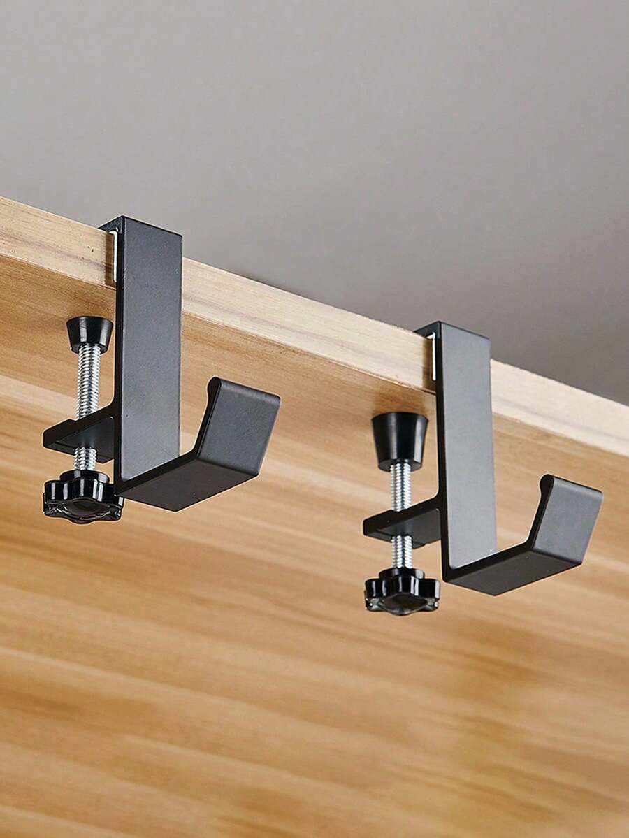 1个可调节挂钩，承重力强，经久耐用，用途广泛，安装简便，适用于桌面和桌边，不粘，可拆卸，方便移动。 - 彩色 - 查看 1