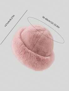 1pc/4pcs New Faux Fur Fashion Hat, Warm & Comfortable Fluffy Cap For Women In Autumn/Winter, Cold-Proof, Cute & Stylish Winter Outfit - Multicolor - View 5