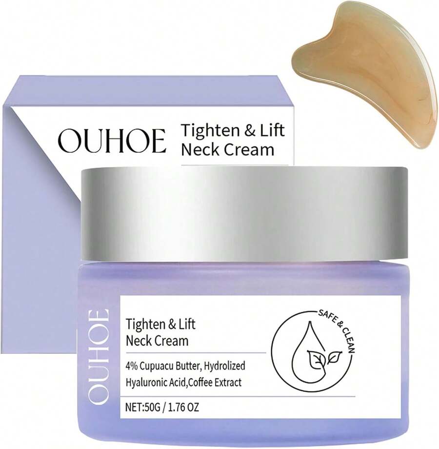 Crema Reafirmante Cuello & Papada OUHOE con Ácido Hialurónico – Antiedad 50g - Morado - Ver 1