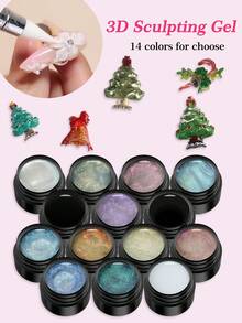 Gel móng tay 3D hiệu ứng hologram Aurora, gel nối móng không dính, hiệu ứng lấp lánh, chạm khắc và dập nổi thủ công, có thể đính đá và bột, mang đến trải nghiệm làm móng chuyên nghiệp tại nhà. - Nhiều màu - Xem 3