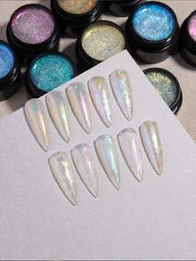 Gel móng tay 3D hiệu ứng hologram Aurora, gel nối móng không dính, hiệu ứng lấp lánh, chạm khắc và dập nổi thủ công, có thể đính đá và bột, mang đến trải nghiệm làm móng chuyên nghiệp tại nhà. - Nhiều màu - Xem 10
