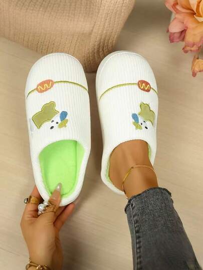 Tjockbottnad termotofflor, halkfria och varma för inomhusbruk, höst/vinter