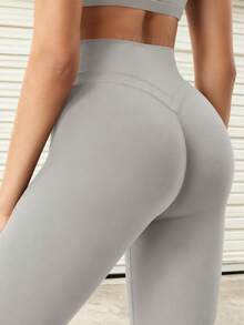 YEOREO Women's Workout Gym Leggings Julissa Hidden Scrunch Butt Sculpting Compression Mid Rise V Back Yoga Leggings 26\"