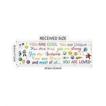 Colorful Inspirational Quote Wall Decals Motivational Phrase Wall Decor Sticker Watercolor Paint Splatter Be Thankful Brave Creative Wall Decals Handprint Positive Saying Wall Stickers For Nursery Room Decor Playroom School - Multicolor - View 11