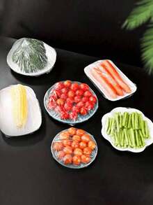 100pcs Reusable Silicone Food Saver Lids - Elastic Bowl Dish Covers, Reusable Seal Bags For Fruits & Foods, Disposable Food Containers With Lids - Multicolor - View 8