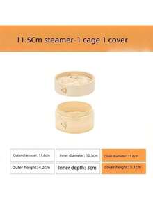 Bamboo Commercial Steamer, Household Steamer Rack, Steamer Basket, Suitable For Baozi, Dim Sum, Bamboo Steamer