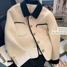 Women Trench Coats - Apricot - View 4