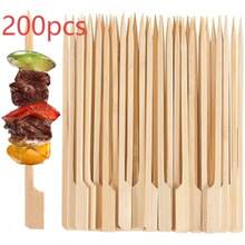 200/100/50/1 pièce (3,54"/4,72"/5,9"/7,87"/11,81" de long) Brochettes en bambou, bâtons de barbecue, brochettes pour aliments grillés, bâtons de tanghulu, également convenant pour le barbecue en plein air, le camping, les amuse-gueules, les fruits, les martinis, le fromage, les sandwichs, les garnitures de fontaine de chocolat, la fondue chinoise, les crevettes tigrées, les brochettes de viande, les garnitures de cocktail, les voyages, les réunions de vacances - Multicolore - Voir 18