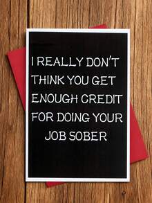 1/10Pcs Funny Text Black Greeting Cards - Party Cards With Envelopes, Suitable For Giving To Your Friends ﻿ - Multicolor - View 1