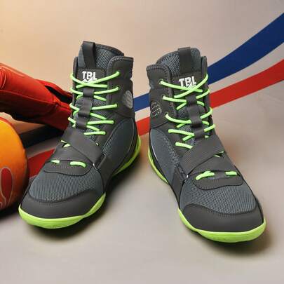 Men's Boxing, Martial Arts, Wrestling Shoes, High-Top Fighting Shoes, Boxing Shoes, Training Shoes, Boots, Muay Thai Boxing Shoes, Fitness Kickboxing Shoes, High-Quality Men's Professional Sports Shoes, Comfortable Non-Slip Wear-Resistant Breathable Ankle Support Textured