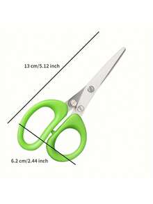 1pc Multi-Functional Stainless Steel 3/5 Layer Kitchen Scissors Pepper Shredded Chopped Scallion Cutter Laver Cut Cooking Tool