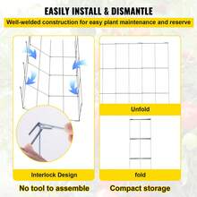 Jaulas para tomates, 11.8" x 11.8" x 46.1", 10 paquetes de jaulas cuadradas de soporte para plantas, torres de tomate de acero recubiertas de PVC plateadas para trepar verduras, plantas, flores y frutas - Verde - Ver 6