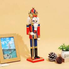 1-Piece 11.81-Inch Christmas Decoration Collectible Nutcracker Set - Traditional Handcraft Christmas Decorations, No Electricity Or Batteries Required - Suitable For Living Rooms, Bedrooms - Traditional Handcraft Christmas Decorations, No Electricity Or Batteries Required - Suitable For Living Rooms, Bedrooms Home Decor Room Decor Winter Christmas Decorations Home Christmas Gifts Christmas Decor
