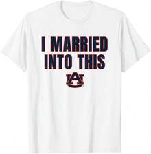 Authentics Auburn Tigers I Married Into This  T-Shirt, Small, White - trắng - Xem 1