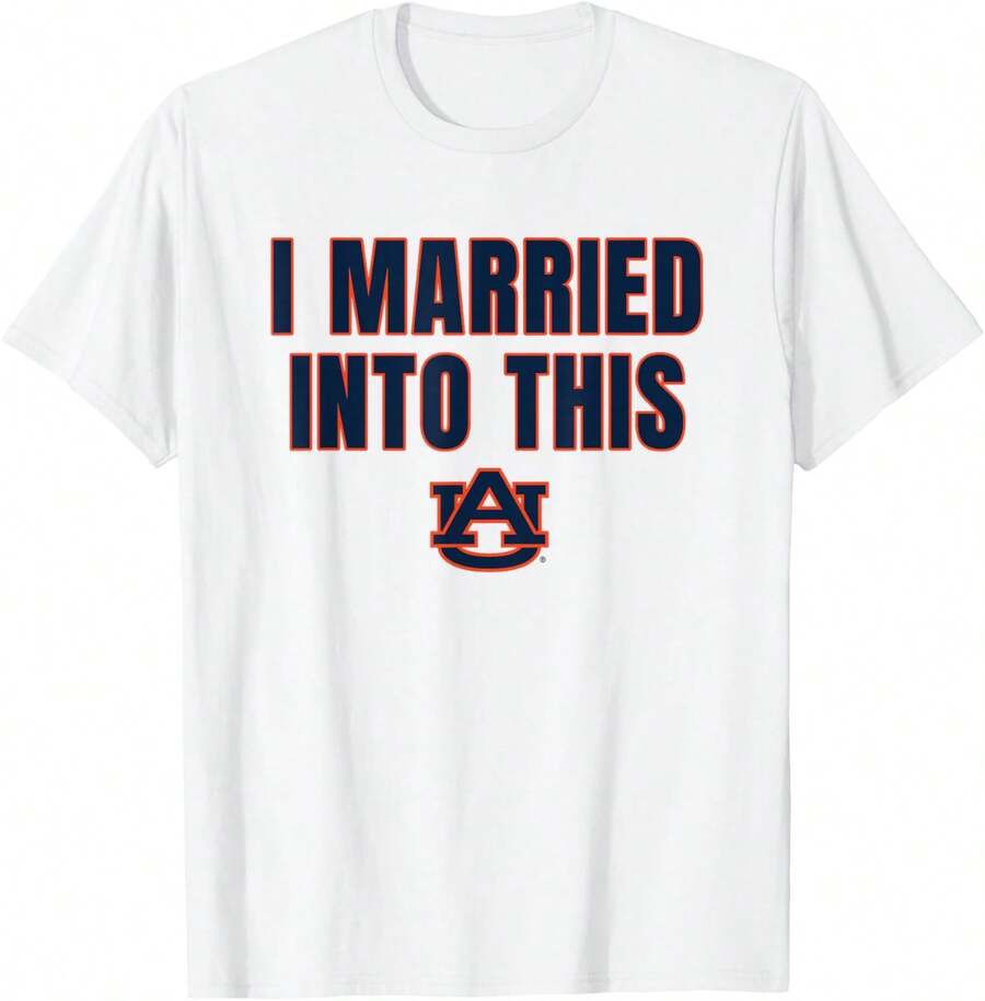 Authentics Auburn Tigers I Married Into This  T-Shirt, Small, White - trắng - Xem 1