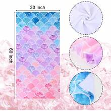 TYUI Little Mermaid Beach Towel 30 X 60 Soft Microfiber Quick Dry Absorbent Sand Free Lightweight For Girls Women Ideal For Pool Travel Bath Perfect Mermaid Gifts - Khăn tắm biển MermaidSquama - Xem 7