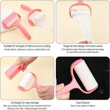 Super Sticky Lint Roller Refills - 3.8cm Inner Diameter, 10cm Length, 60 Sheets/Roll, High-Adhesion Pet Hair Remover, Disposable Lint Remover Refills For Clothes, Furniture, Carpet, Car Seats, Compatible With Most Standard Lint Rollers, Dust & Debris Cleaning Supplies For Home & Travel - White - View 4