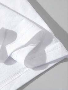 Men's Rhinestone Wings Pattern Casual Versatile Crew Neck Short Sleeve T-Shirt, Summer - White - View 8