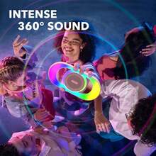Portable Bluetooth Speaker-Wireless Bluetooth Speaker For Outdoor With Lights Stereo Speaker With Rich Bass, 24H Playtime, BT 5.4, TWS Pairing, USB Play, Gift For Christmas - Hồng - Xem 3