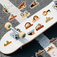 50 nuevas pegatinas de dibujos animados de animales y pájaros, lindos dibujos animados rosas, pegatinas de alta calidad para maletas, tazas de agua, artículos de oficina, graffiti, regalos para fiestas de vacaciones. - animales multicolores que sobresalen - Ver 9