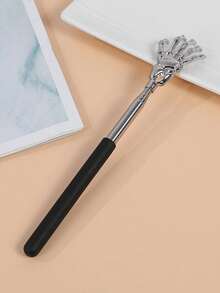 1/2/4pcs Ghost Hand Shaped Stainless Steel Extendable Back Scratcher, Portable Retractable Itch Reliever With Comfortable Rubber Handle, Ideal For Thanksgiving, Birthday And Christmas Gifts