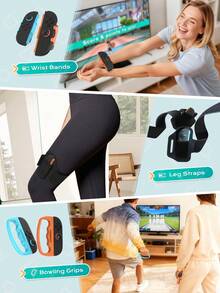 Switch 2 25合1配件套装（适用于Switch 2 (2025)）：便携包、Joy-Con 2充电握把、网球拍、高尔夫球杆、剑、高清屏幕保护膜、Joy-Con手柄握把、FPS鼠标握把、卡丁车方向盘 - 黑色 - 查看 5