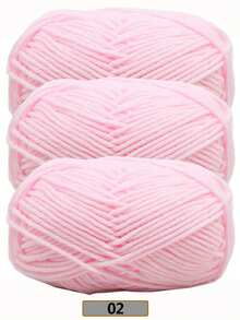 3 Rolls/150g 5-Ply Acrylic Blended Yarn, 50g Per Roll, 100% Acrylic Soft Yarn, Medium Thickness - Ideal For Handmade Knitting, Weaving, DIY Crafts, Knitting And Crocheting, Soft And Versatile, Suitable For DIY Crochet And Woven Bags - Multicolor - View 47