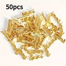 100pcs High Quality U-Type Wire Connectors - Copper Alloy Crimp Terminals, For Electrical Projects, Suitable For Block And Spade Connectors, Reliable And Durable, No Charging Power Mode, Electrical Wiring Supply