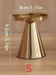 Bronze/Black Metal Pillar Candle Holder, Modern Iron Column Candlestick, Centerpiece For Dining Table, Birthday Party, Wedding, Home Decor, Gift Gifts Graduation - Bronze - View 11