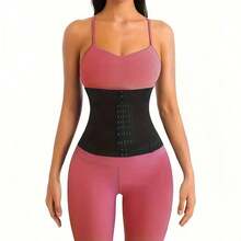 Waist Trainer For Women Underbust Waist Cincher Corset Tummy Control Sport Girdle Body Shaper - 黑色 - 查看 8