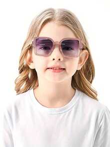 1PC Boys And Girls 4-8Y Cute Shiny Square Fashion Glasses Suitable For Holiday Outings, Outfit Matching, And Festival Gifts - Multicolor - View 3