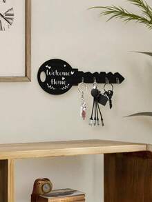 Perchero de llaves con estante y gancho de estilo bohemio - Fácil de instalar, estante de almacenamiento montado en la pared que ahorra espacio para llaves, chaquetas, etc. - Adecuado para entradas, cocinas, oficinas, percheros de llaves, llaveros. Regalo del Día de San Valentín. - Multicolor - Ver 3