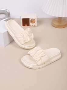 Children's Fashion Slippers, New Summer Thick Bottom Pleated Design Stylish, Comfortable Flat Sandals - Beige - View 5