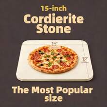 15*12 Inch Rectangular Pizza Stone, Premium Soapstone Baking Stone, Heat Resistant & Crack-Proof, Suitable For 3-6 Servings, Oven/Grill Use, Creates Crispy Pizza Crust And Bread