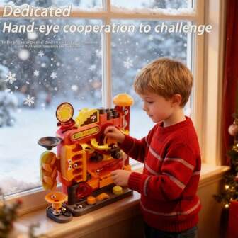 Flerskiktad plastkulbana: Ett engagerande skrivbordsspel för barn 3–14 år, som stärker hand-öga-koordinationen och är perfekt för firanden som Halloween, jul och födelsedagar.