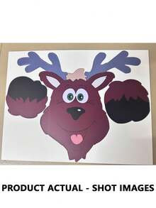 Mirilla de valla navideña - Diseño de Papá Noel y renos, decoración de jardín exterior, sin batería, ideal para celebraciones navideñas en el hogar y el jardín, decoraciones navideñas exteriores, decoración de temporada para el jardín, diseño alegre de animales, sin necesidad de energía